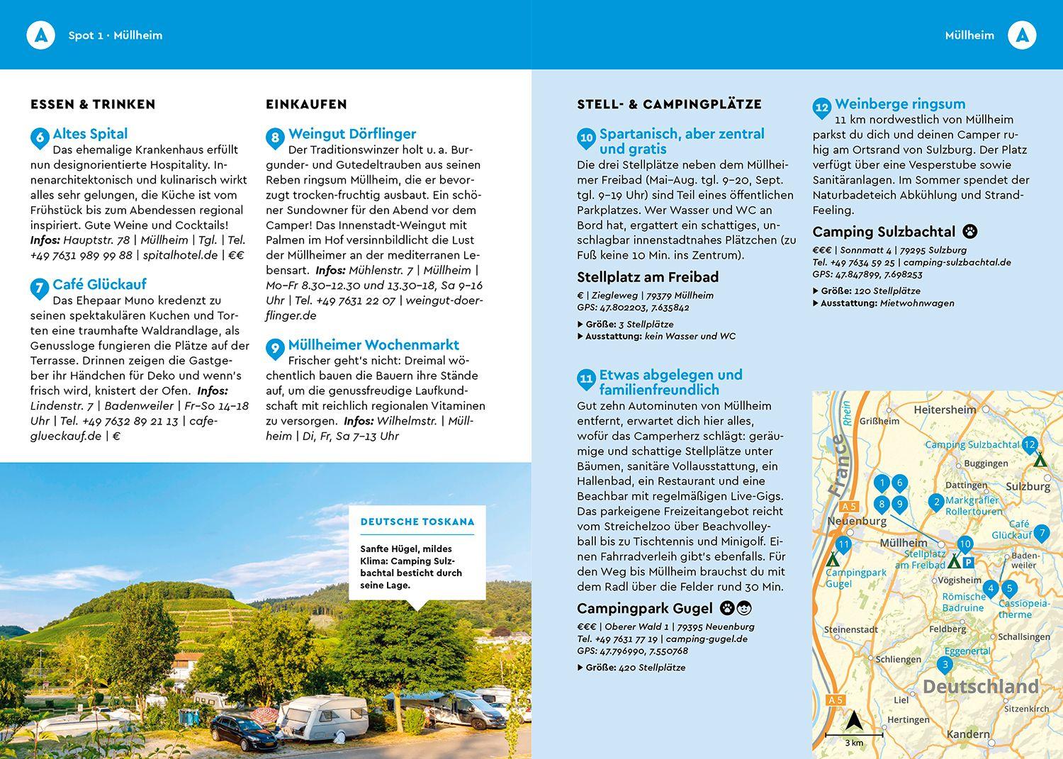 Beispielinhalt (Bild) MARCO POLO Camper Guide Baden-Württemberg & Pfalz