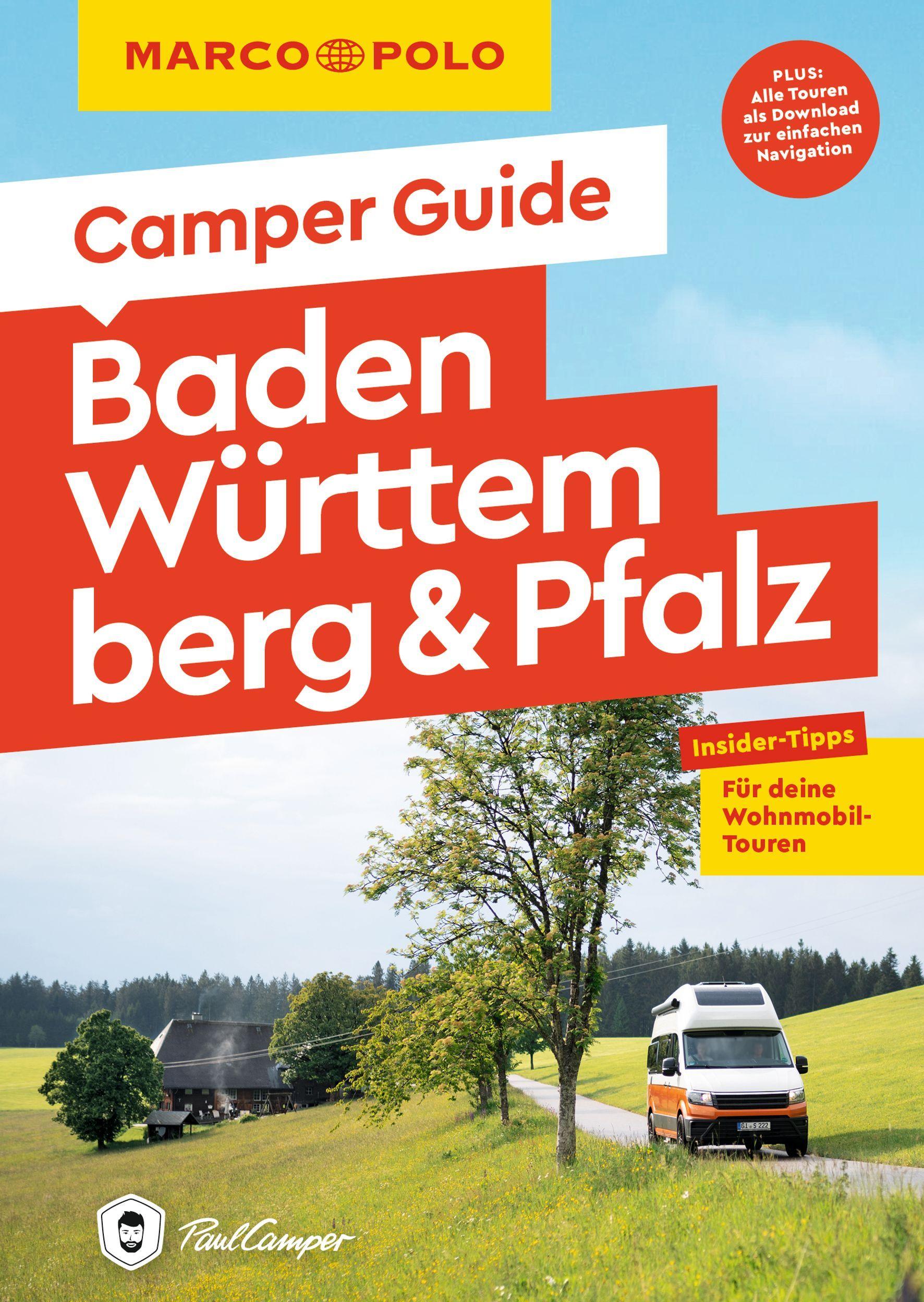 Vorderes Coverbild MARCO POLO Camper Guide Baden-Württemberg & Pfalz