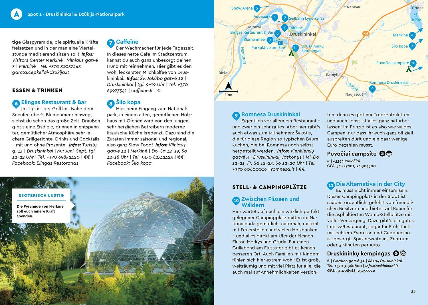 Beispielinhalt (Bild) MARCO POLO Camper Guide Baltikum