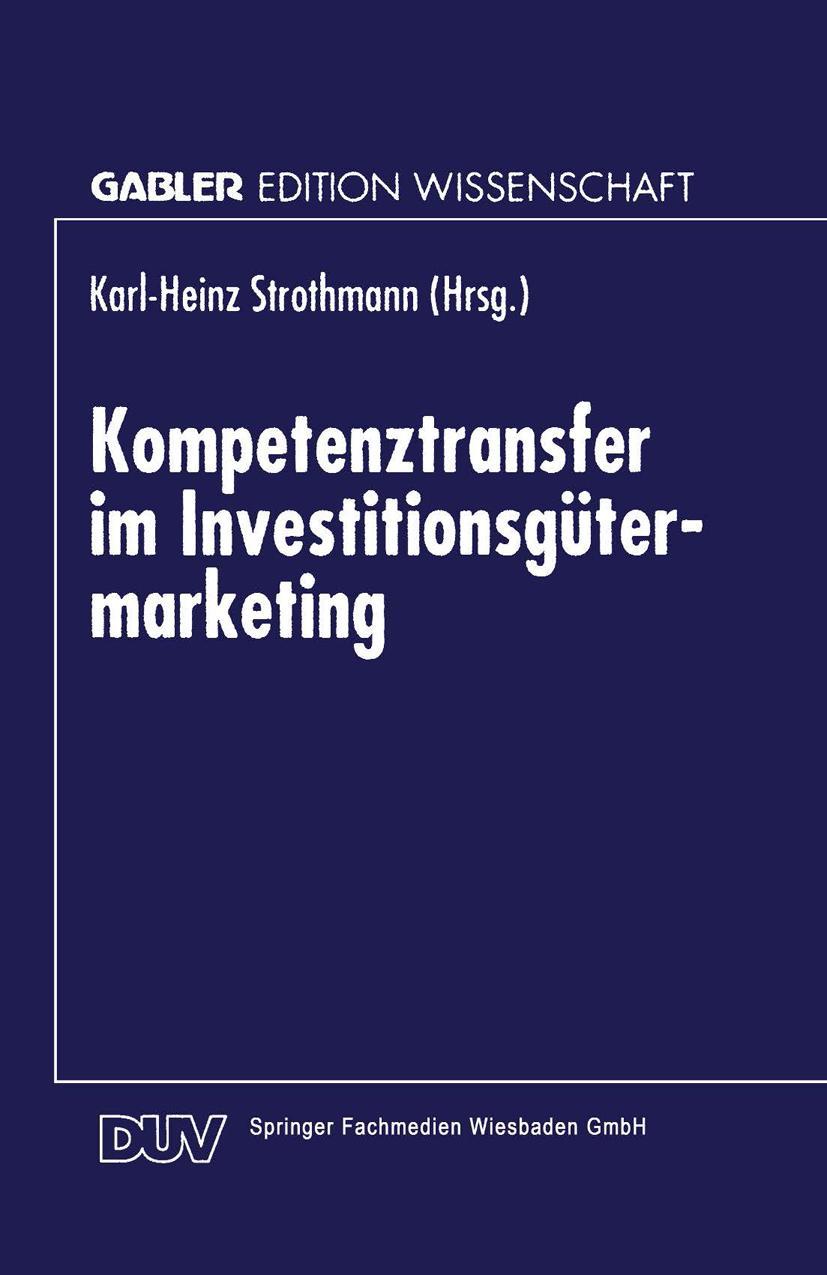 Vorderes Coverbild Kompetenztransfer im Investitionsgütermarketing