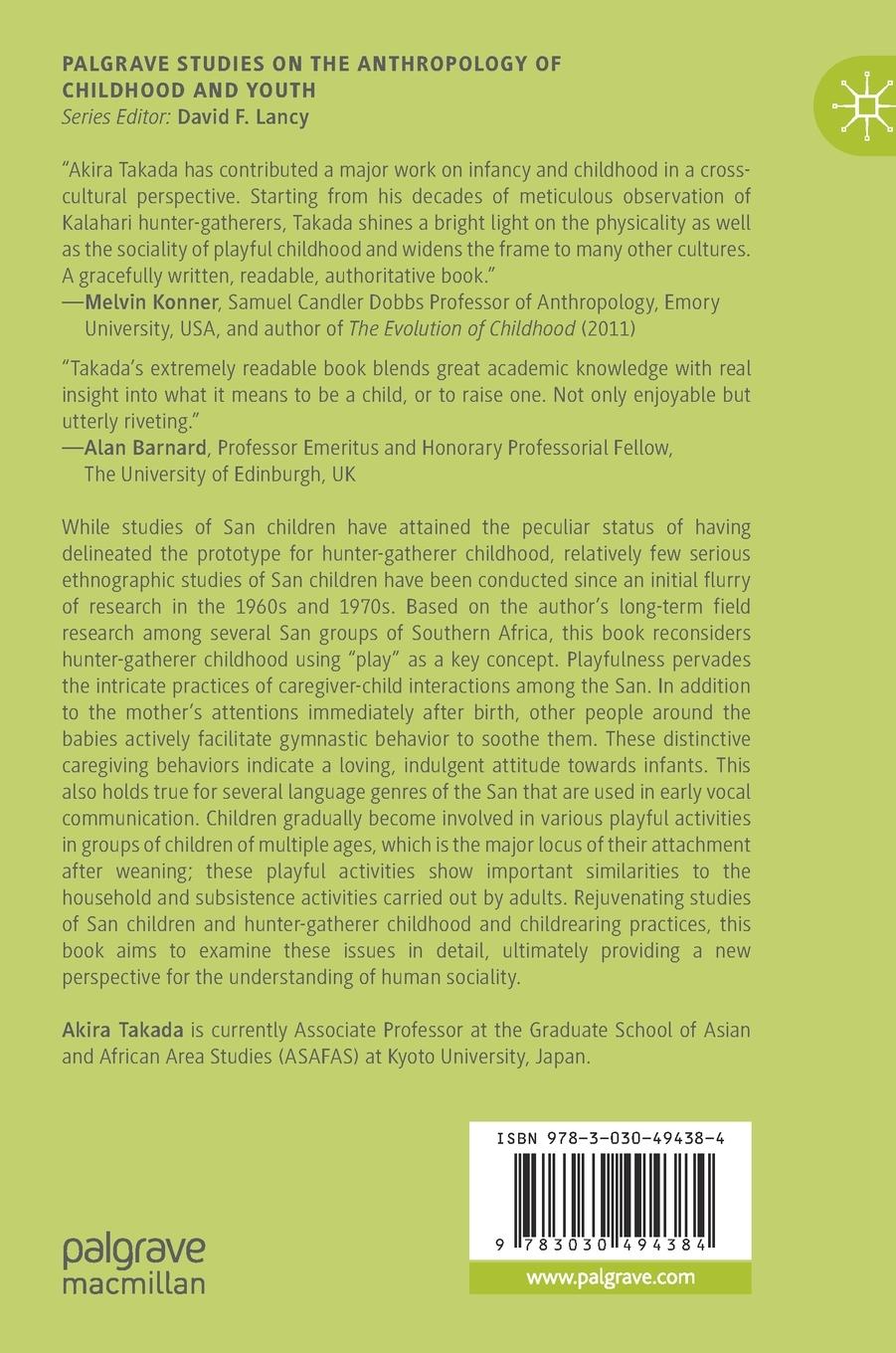 Rückseitencover The Ecology of Playful Childhood
