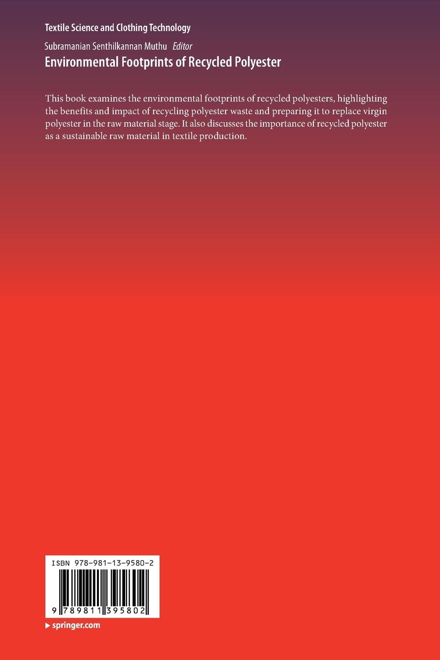 Rückseitencover Environmental Footprints of Recycled Polyester