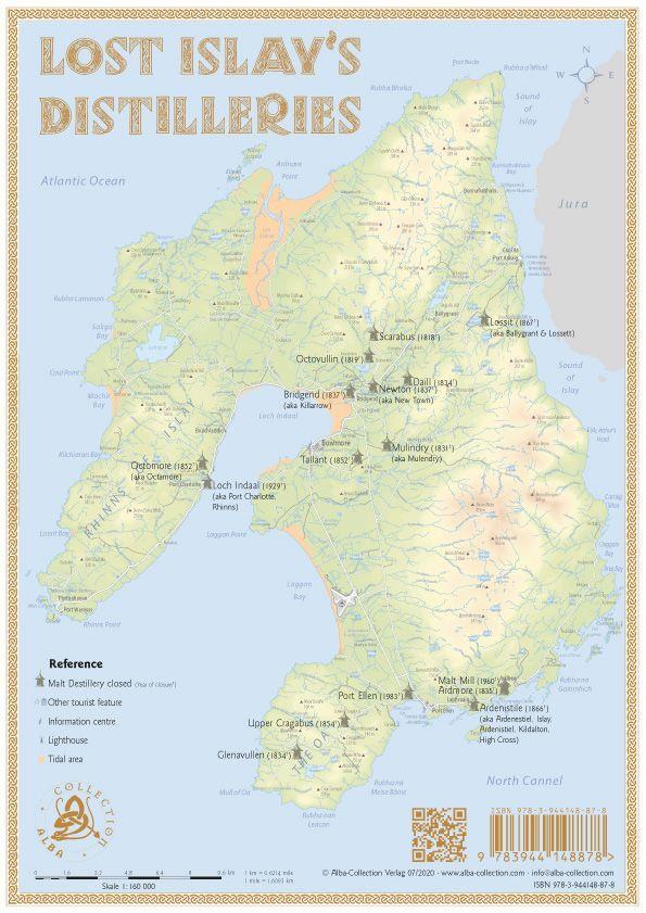 Beispielinhalt (Bild) Whisky Distilleries Islay - Tasting Map