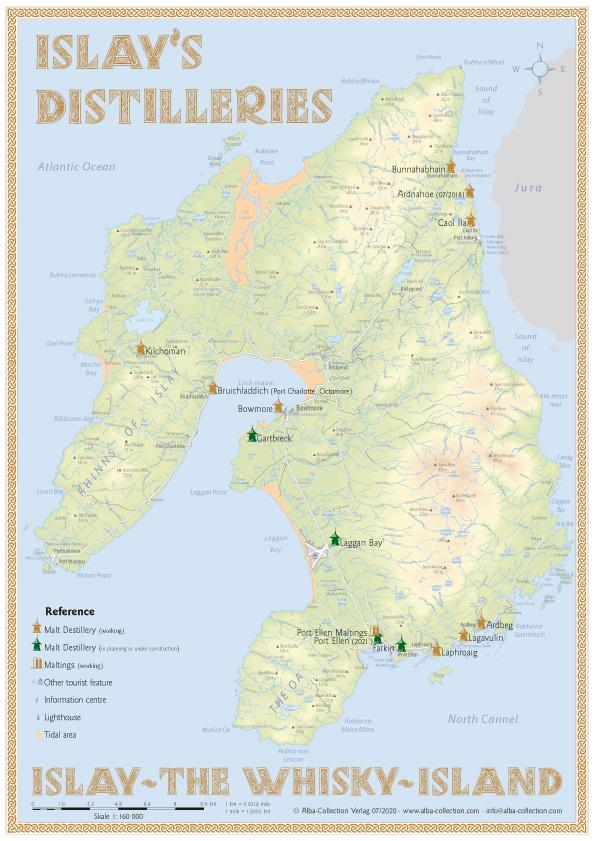 Vorderes Coverbild Whisky Distilleries Islay - Tasting Map