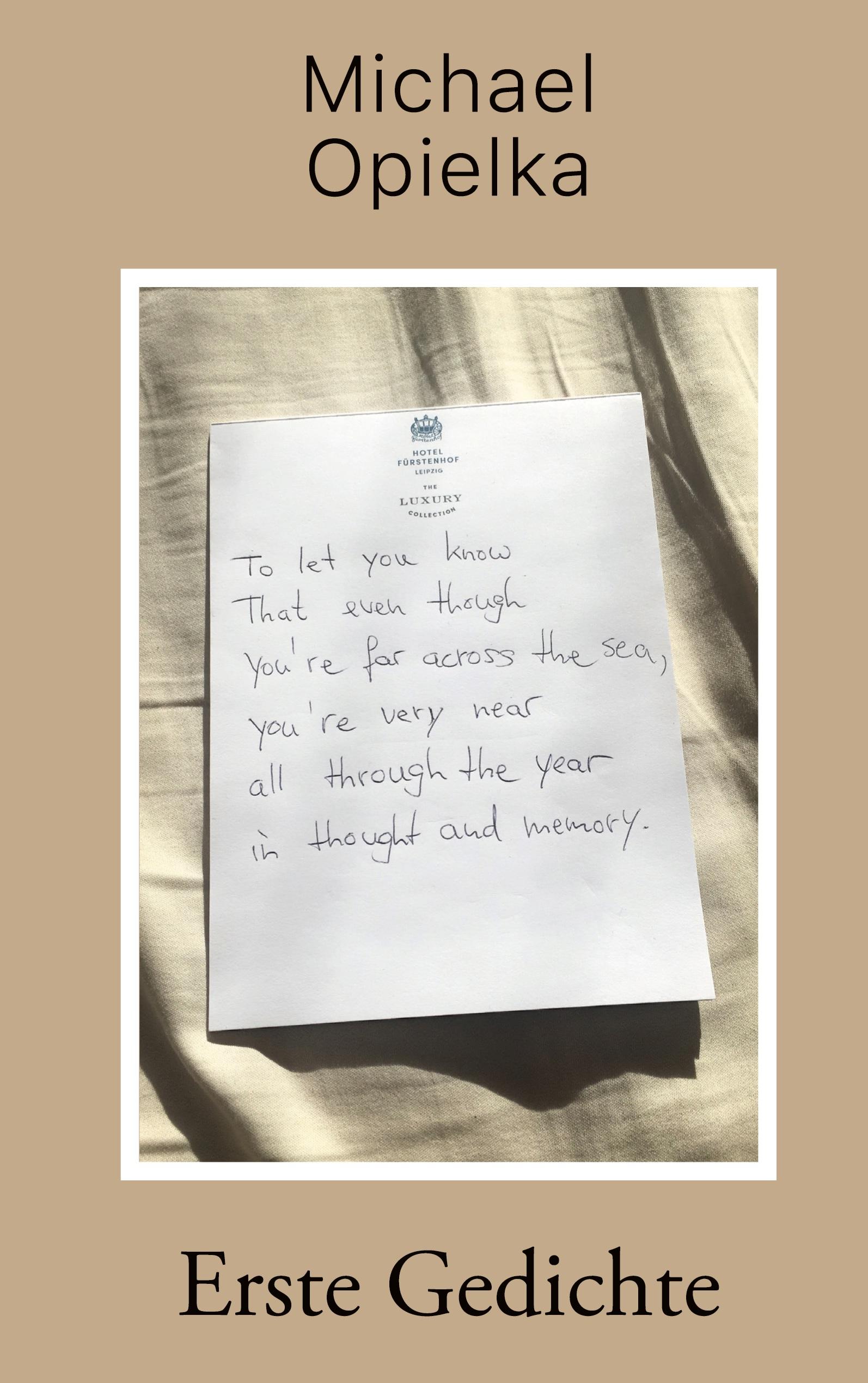 Vorderes Coverbild Erste Gedichte