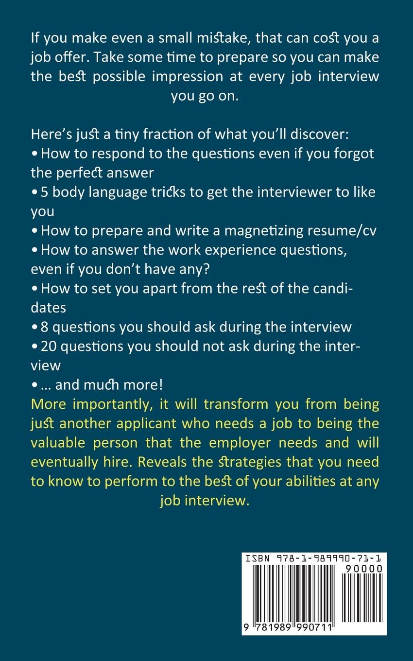 Rückseitencover Job Interview