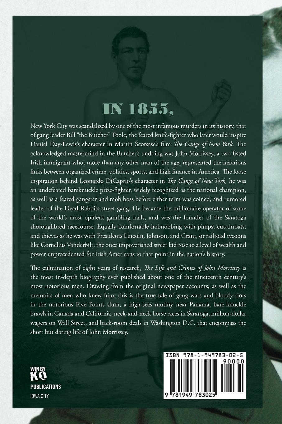 Rückseitencover The Life and Crimes of John Morrissey