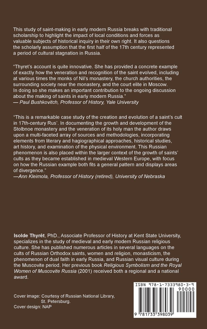 Rückseitencover Saint-Making in Early Modern Russia: Religious Tradition and Innovation in the Cult of Nil Stolobenskii