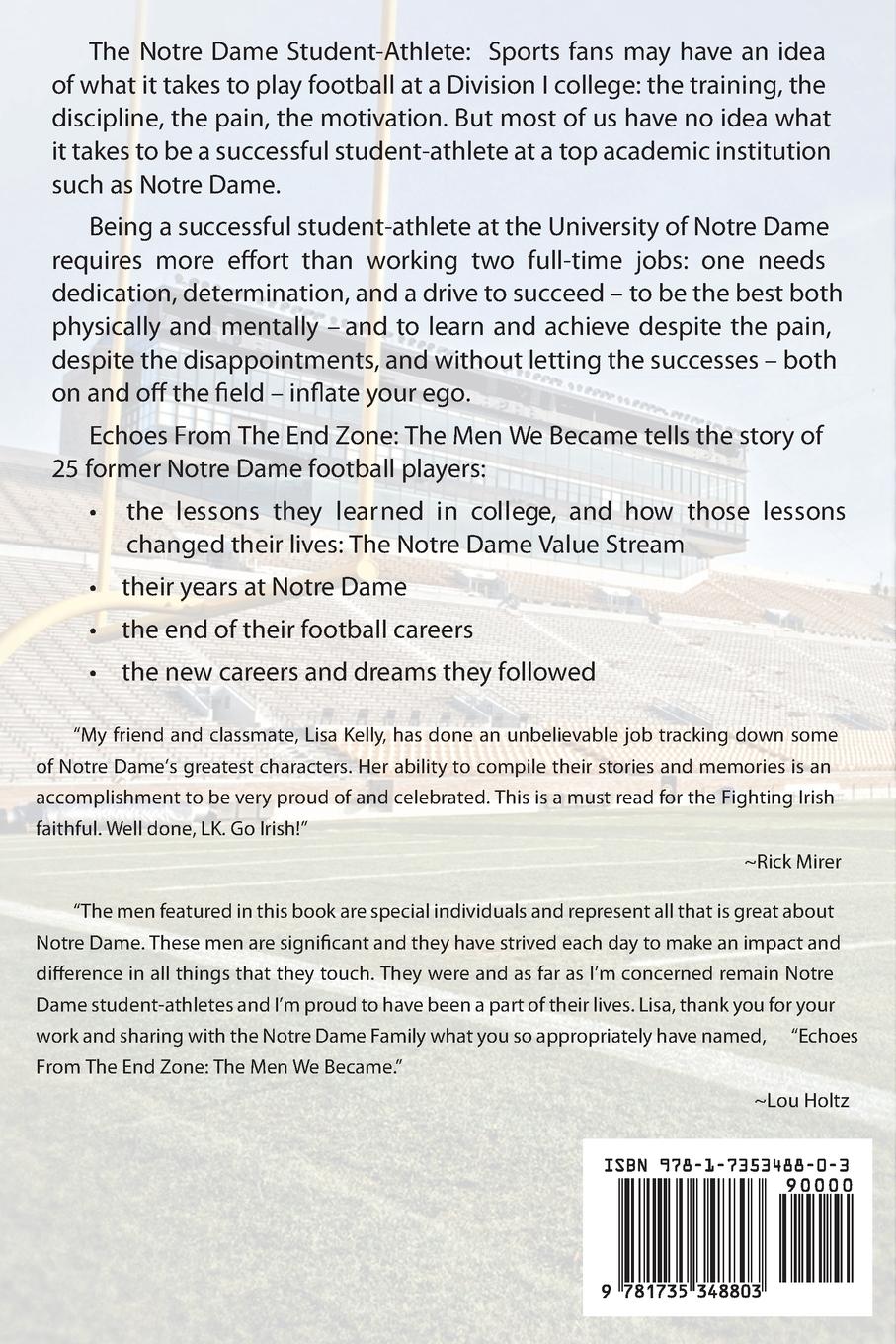 Rückseitencover Echoes From the End Zone