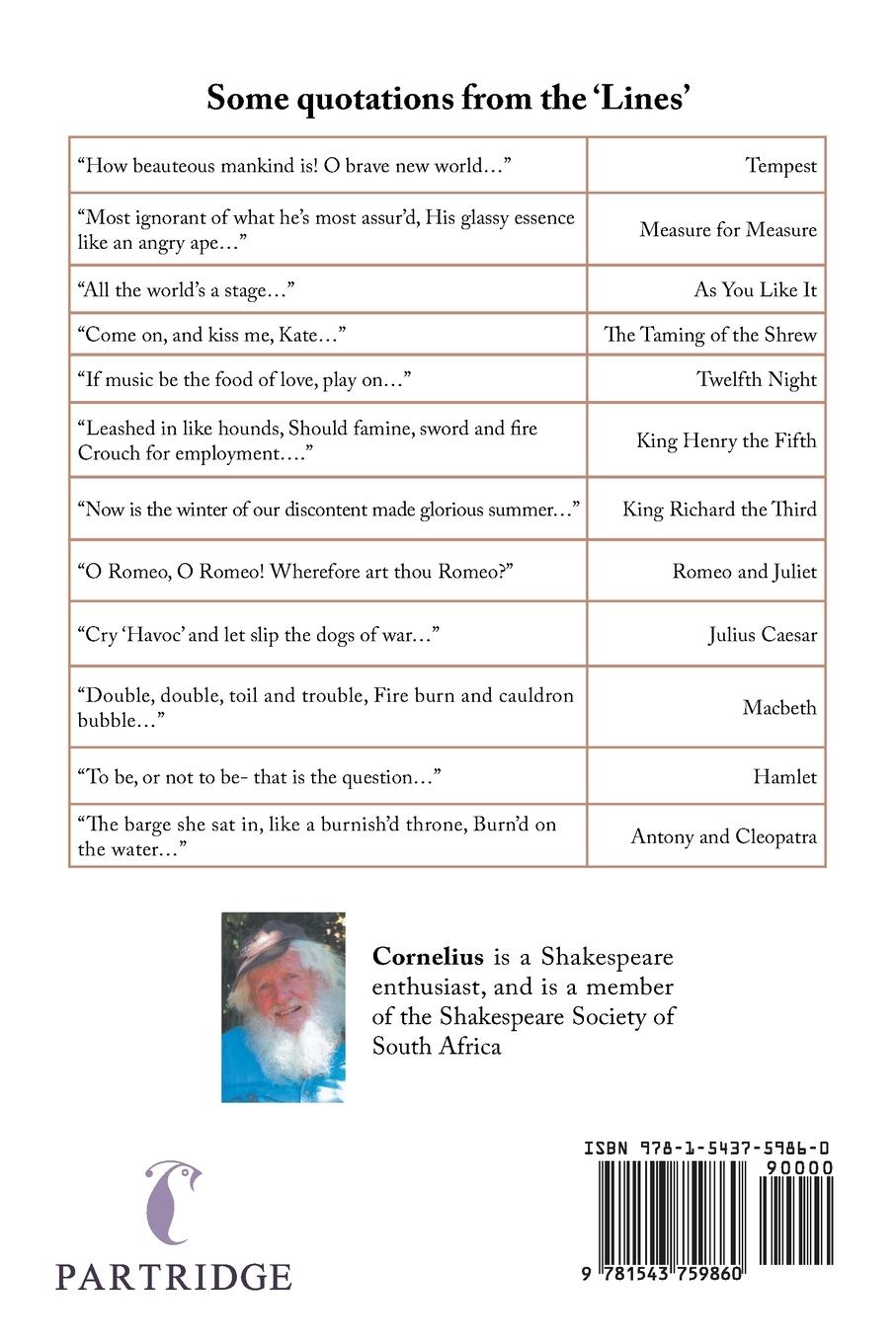 Rückseitencover Shakespeare's Lines