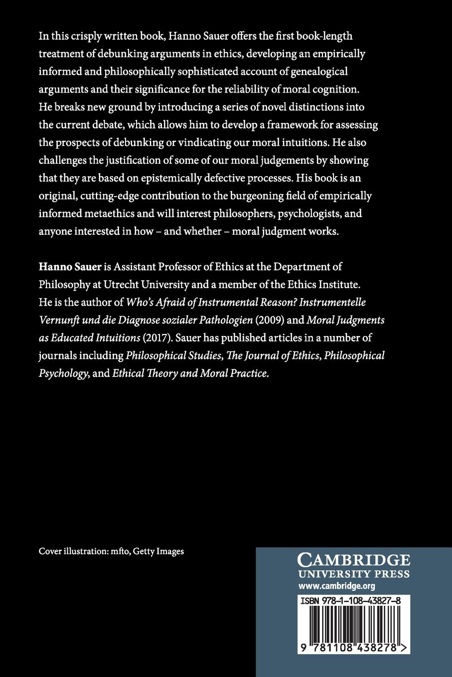 Rückseitencover Debunking Arguments in Ethics