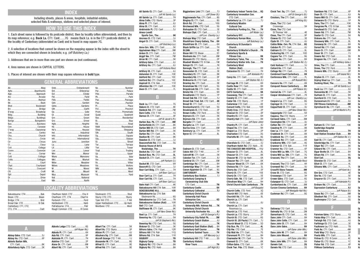 Beispielinhalt (Bild) Canterbury Pocket Street Map