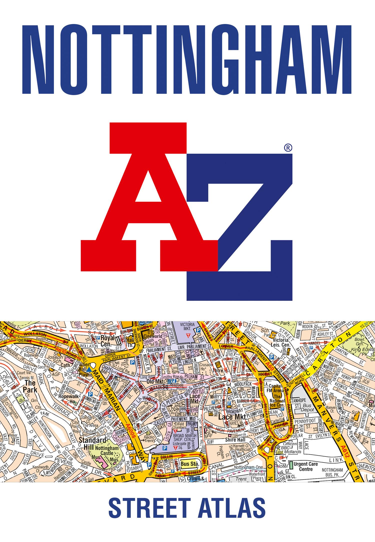 Vorderes Coverbild Nottingham A-Z Street Atlas