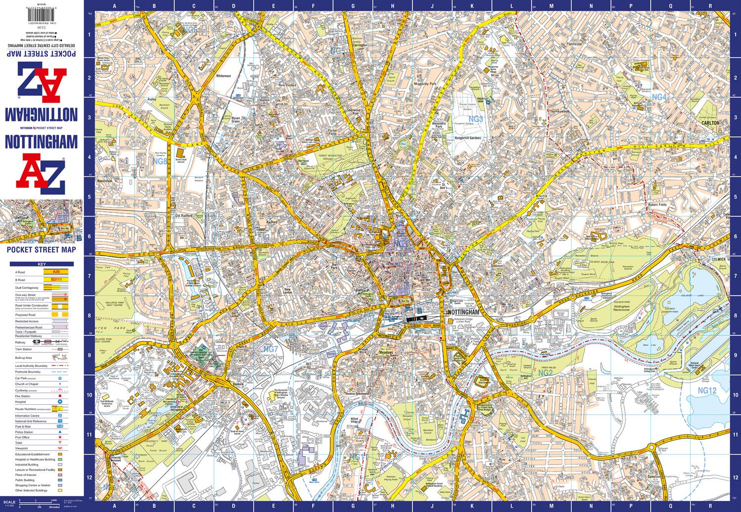 Beispielinhalt (Bild) Nottingham Pocket Street Map