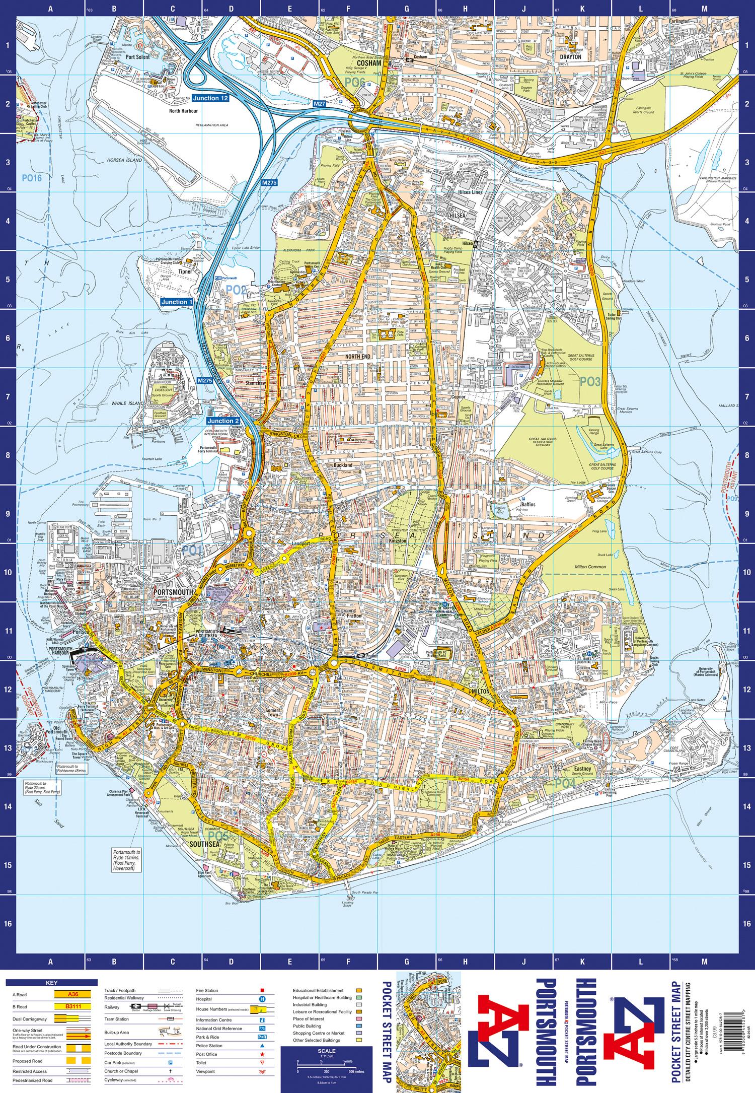 Beispielinhalt (Bild) Portsmouth Pocket Street Map