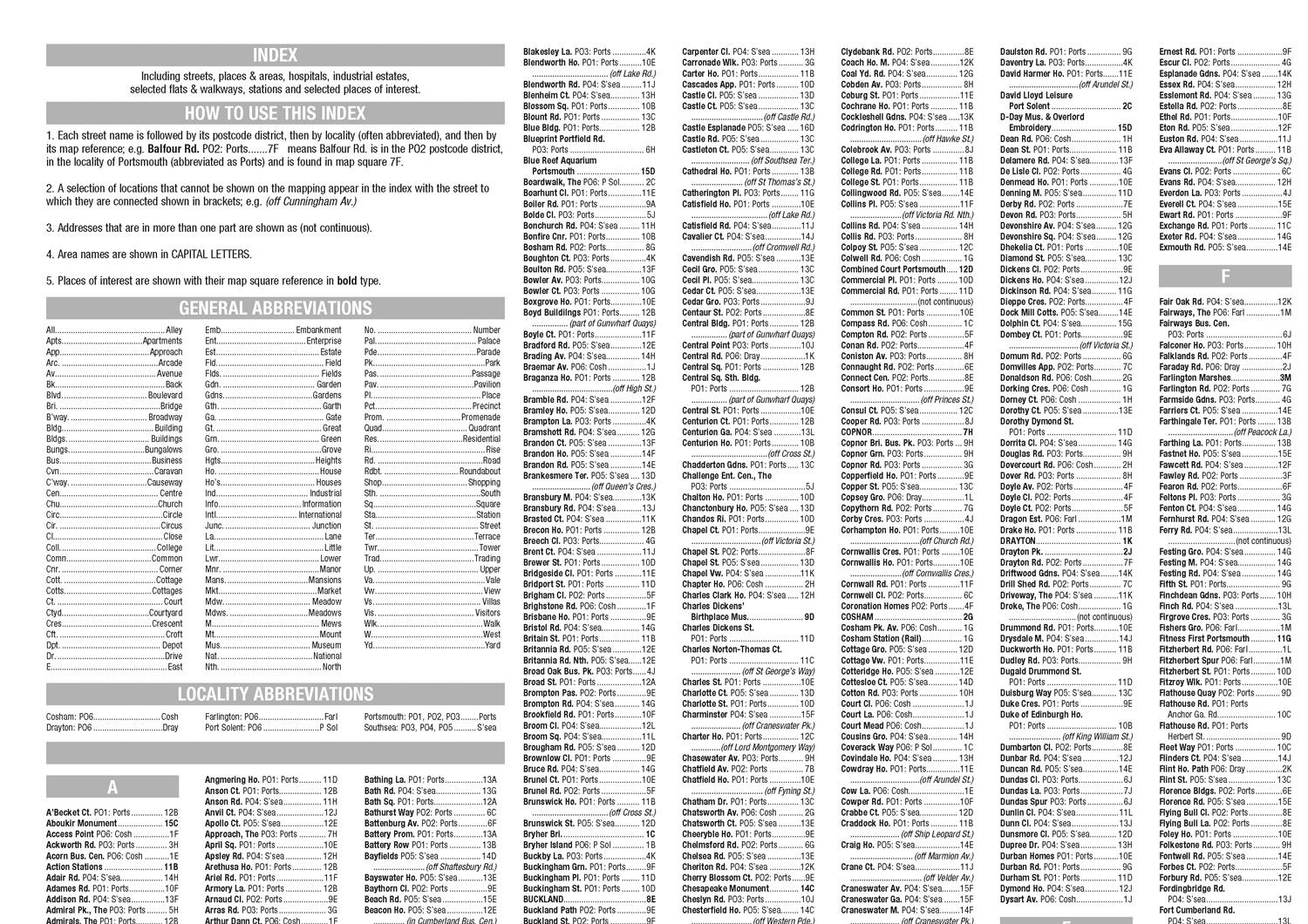 Beispielinhalt (Bild) Portsmouth Pocket Street Map