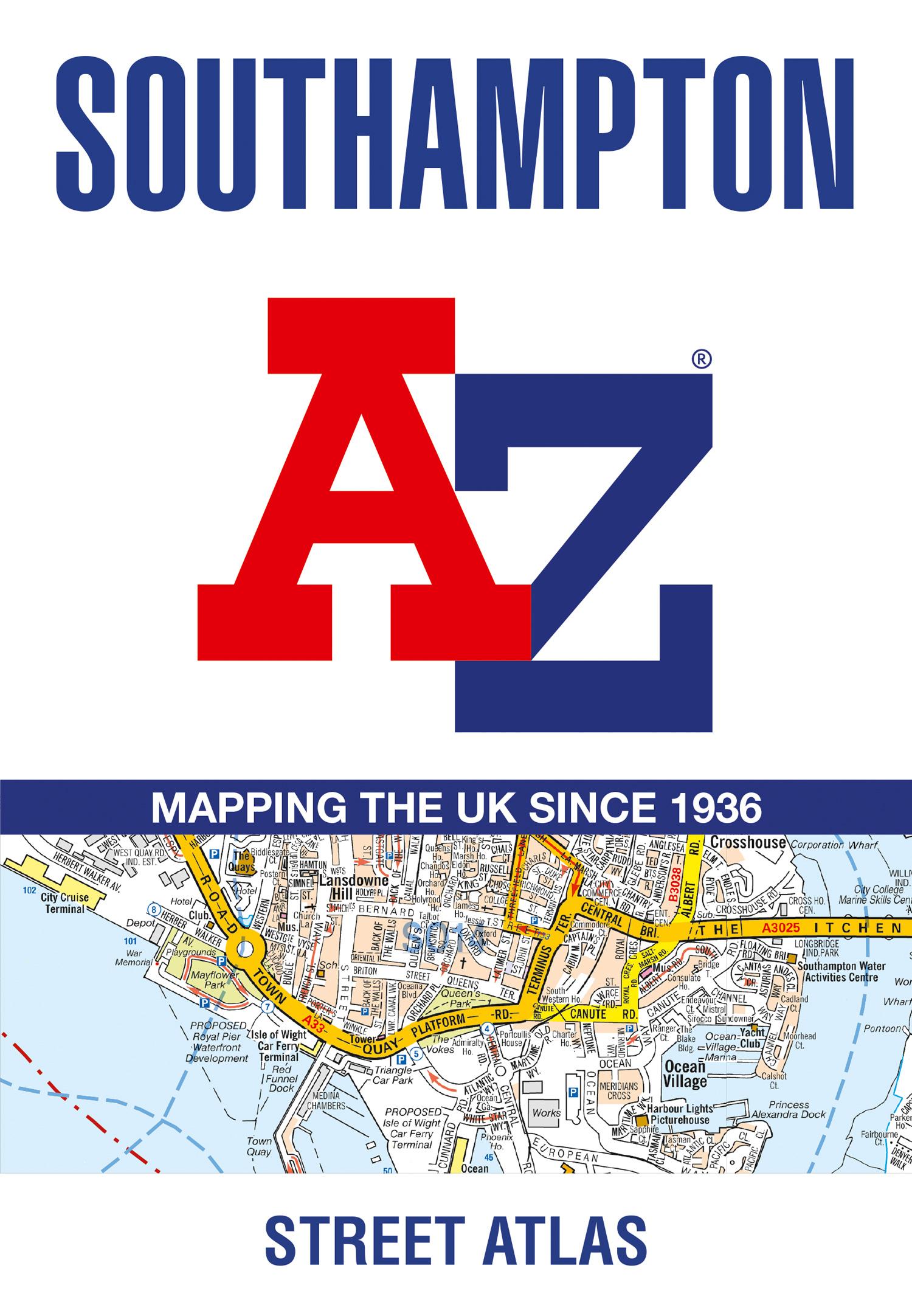 Vorderes Coverbild Southampton A-Z Street Atlas