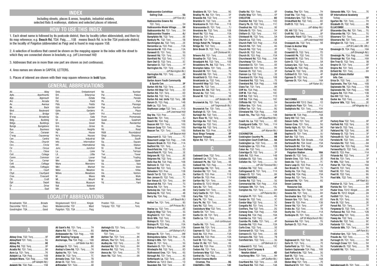 Beispielinhalt (Bild) Torquay Pocket Street Map