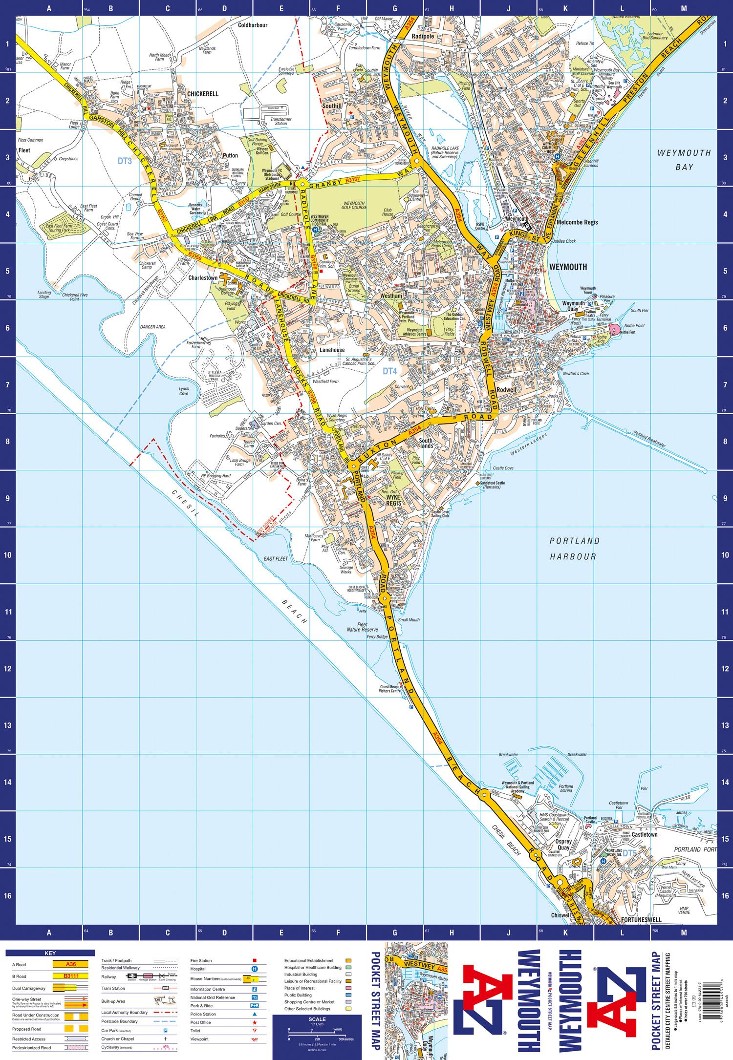 Beispielinhalt (Bild) Weymouth Pocket Street Map