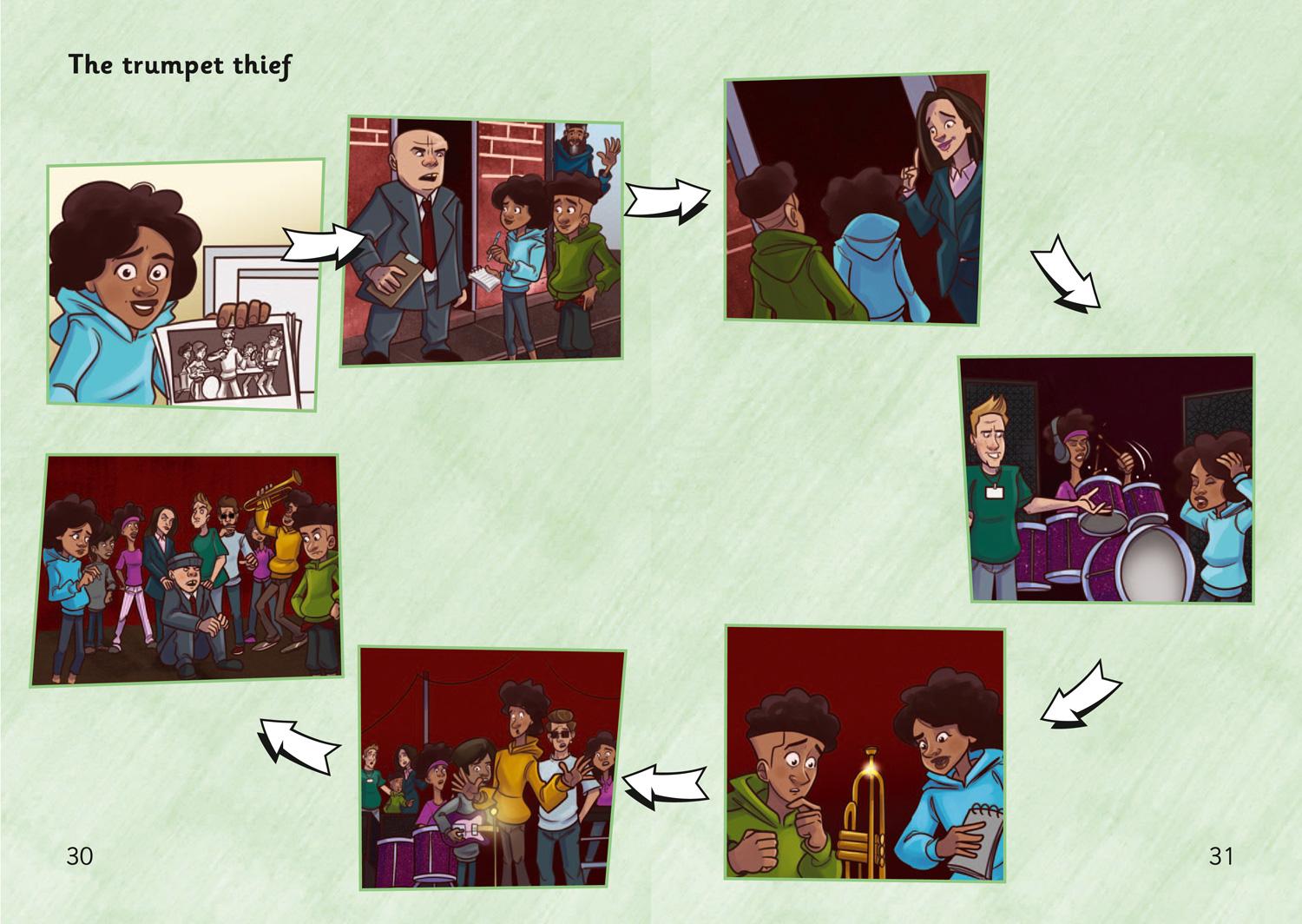 Beispielinhalt (Bild) Kay and Aiden - The Stolen Trumpet