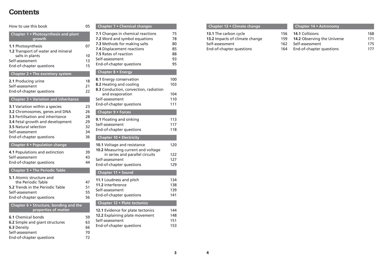 Beispielinhalt (Bild) Collins Cambridge Lower Secondary Science - Lower Secondary Science Workbook: Stage 9