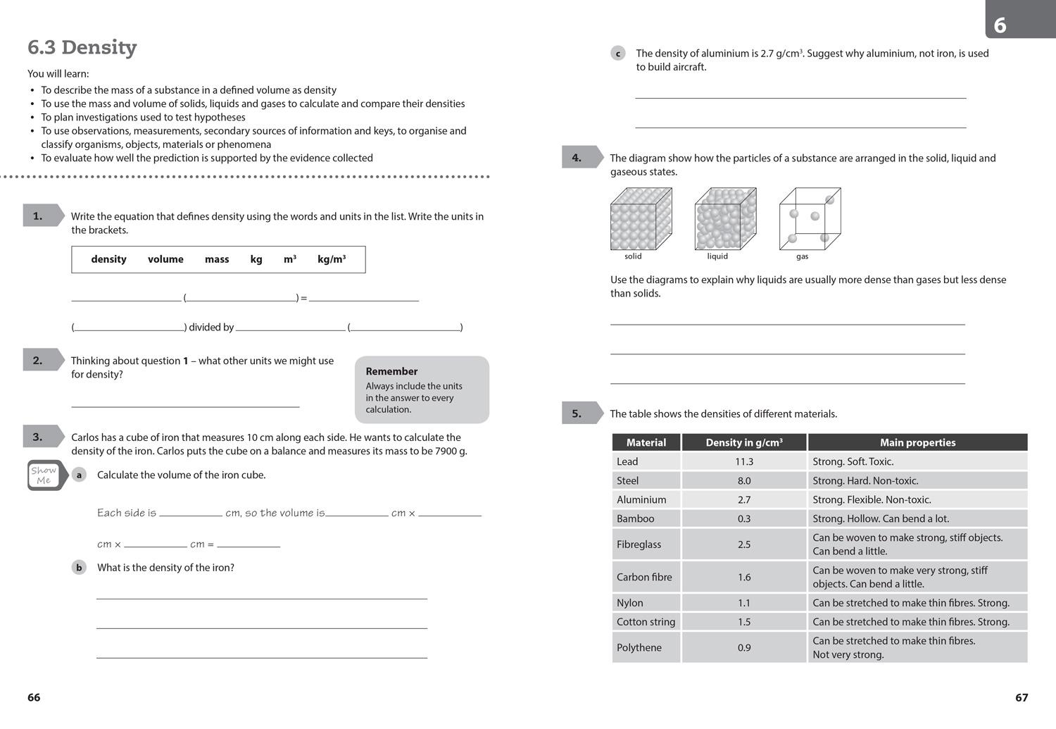 Beispielinhalt (Bild) Collins Cambridge Lower Secondary Science - Lower Secondary Science Workbook: Stage 9