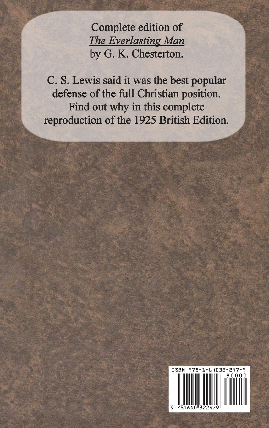 Rückseitencover The Everlasting Man