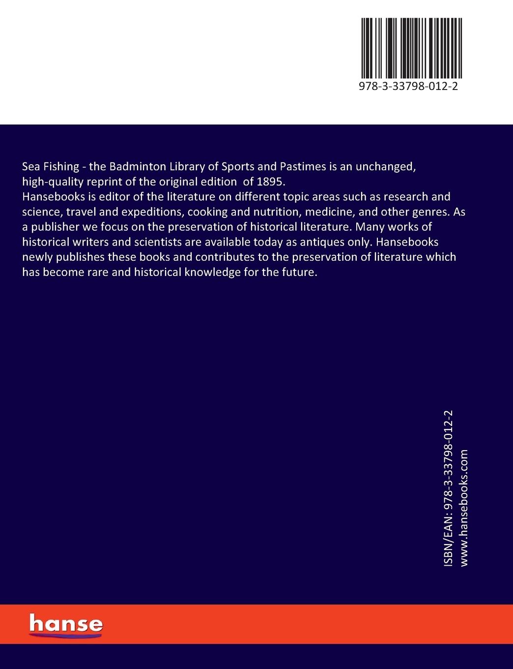 Rückseitencover Sea Fishing - the Badminton Library of Sports and Pastimes