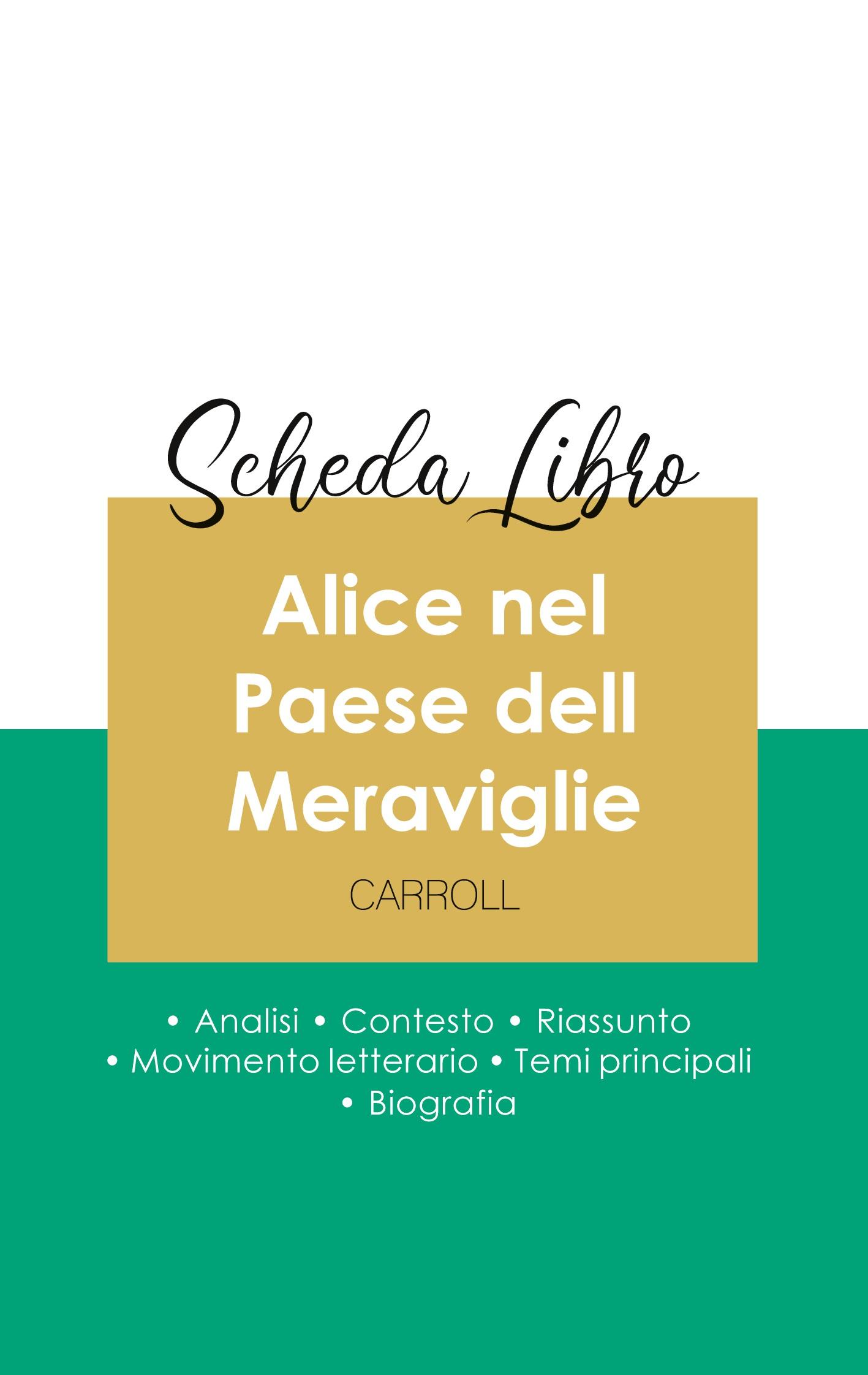 Vorderes Coverbild Scheda libro Alice nel Paese dell Meraviglie di Lewis Carroll (analisi letteraria di riferimento e riassunto completo)