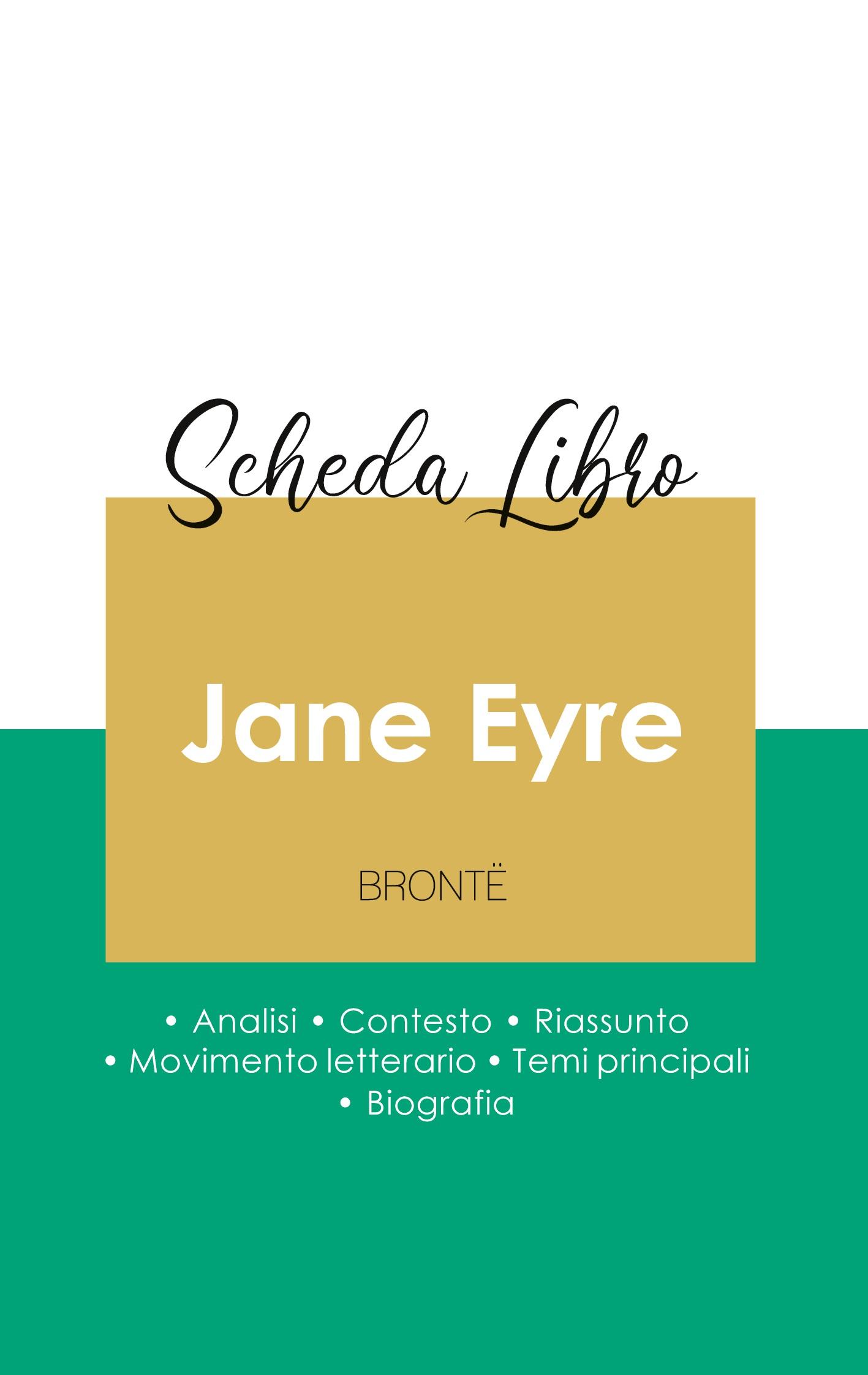 Vorderes Coverbild Scheda libro Jane Eyre di Charlotte Brontë (analisi letteraria di riferimento e riassunto completo)