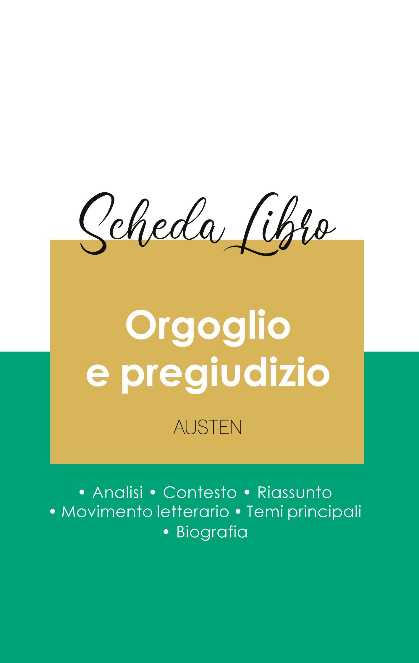 Vorderes Coverbild Scheda libro Orgoglio e pregiudizio di Jane Austen (analisi letteraria di riferimento e riassunto completo)