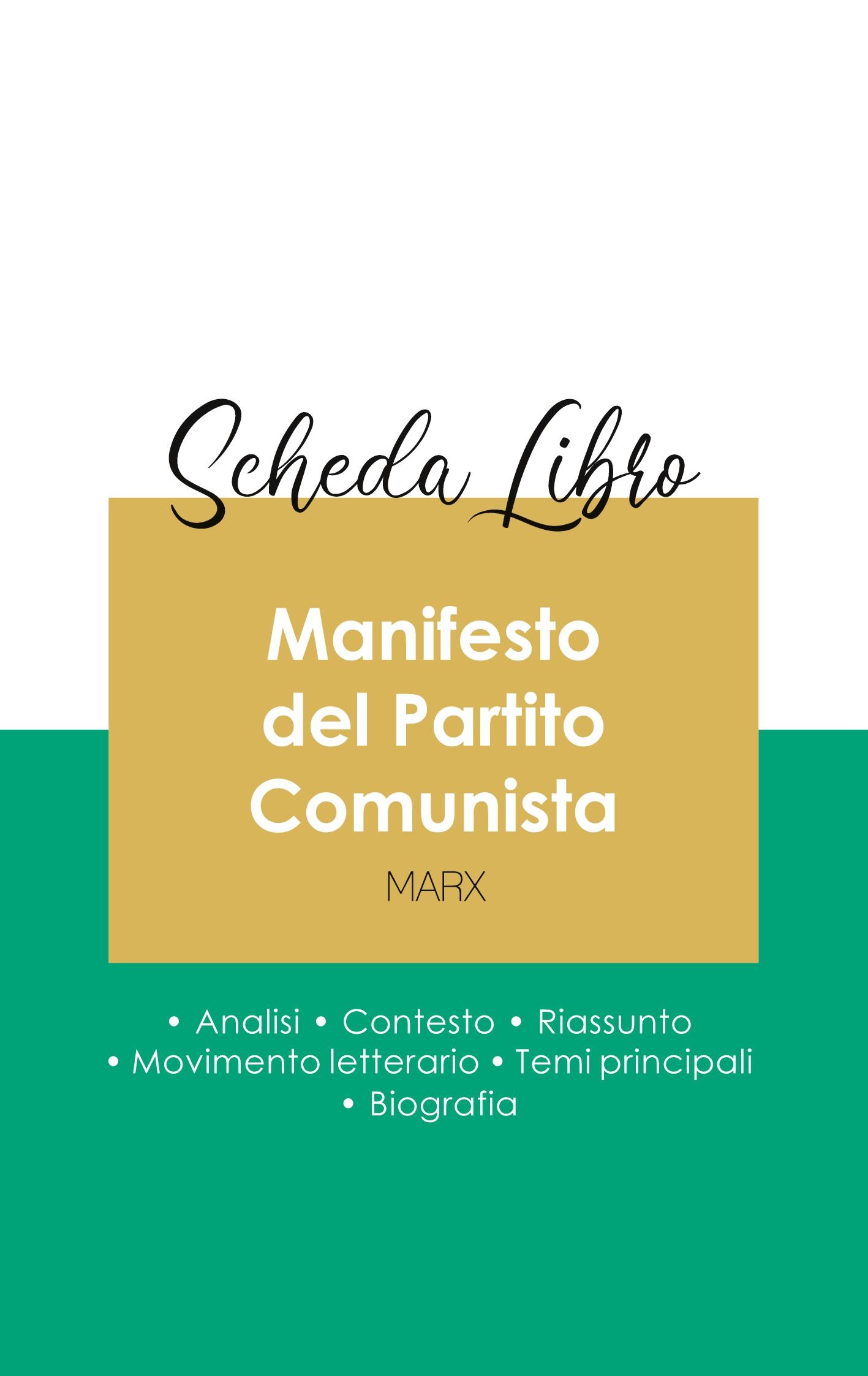 Vorderes Coverbild Scheda libro Manifesto del Partito Comunista di Karl Marx (analisi letteraria di riferimento e riassunto completo)