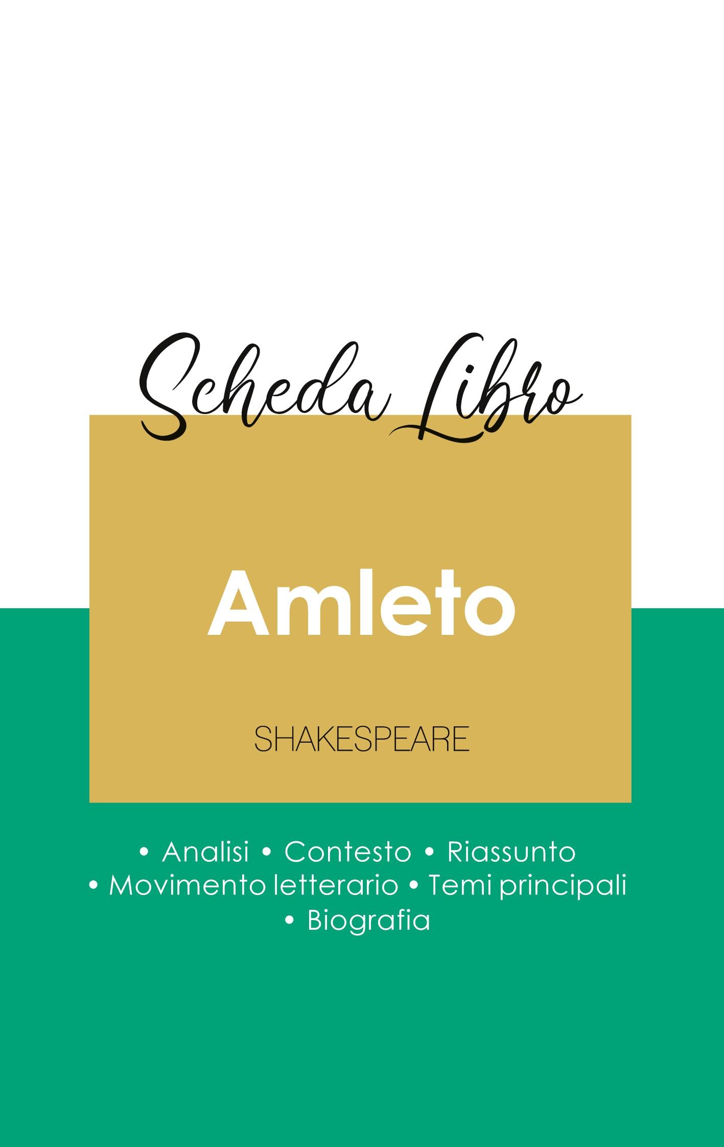 Vorderes Coverbild Scheda libro Amleto di Shakespeare (analisi letteraria di riferimento e riassunto completo)