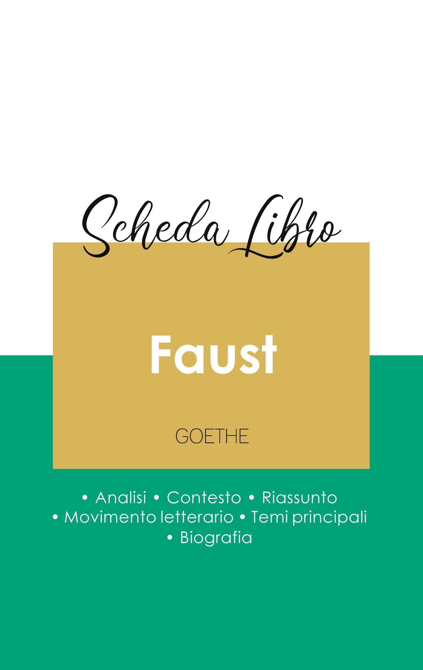 Vorderes Coverbild Scheda libro Faust.prima parte. (analisi letteraria di riferimento e riassunto completo)