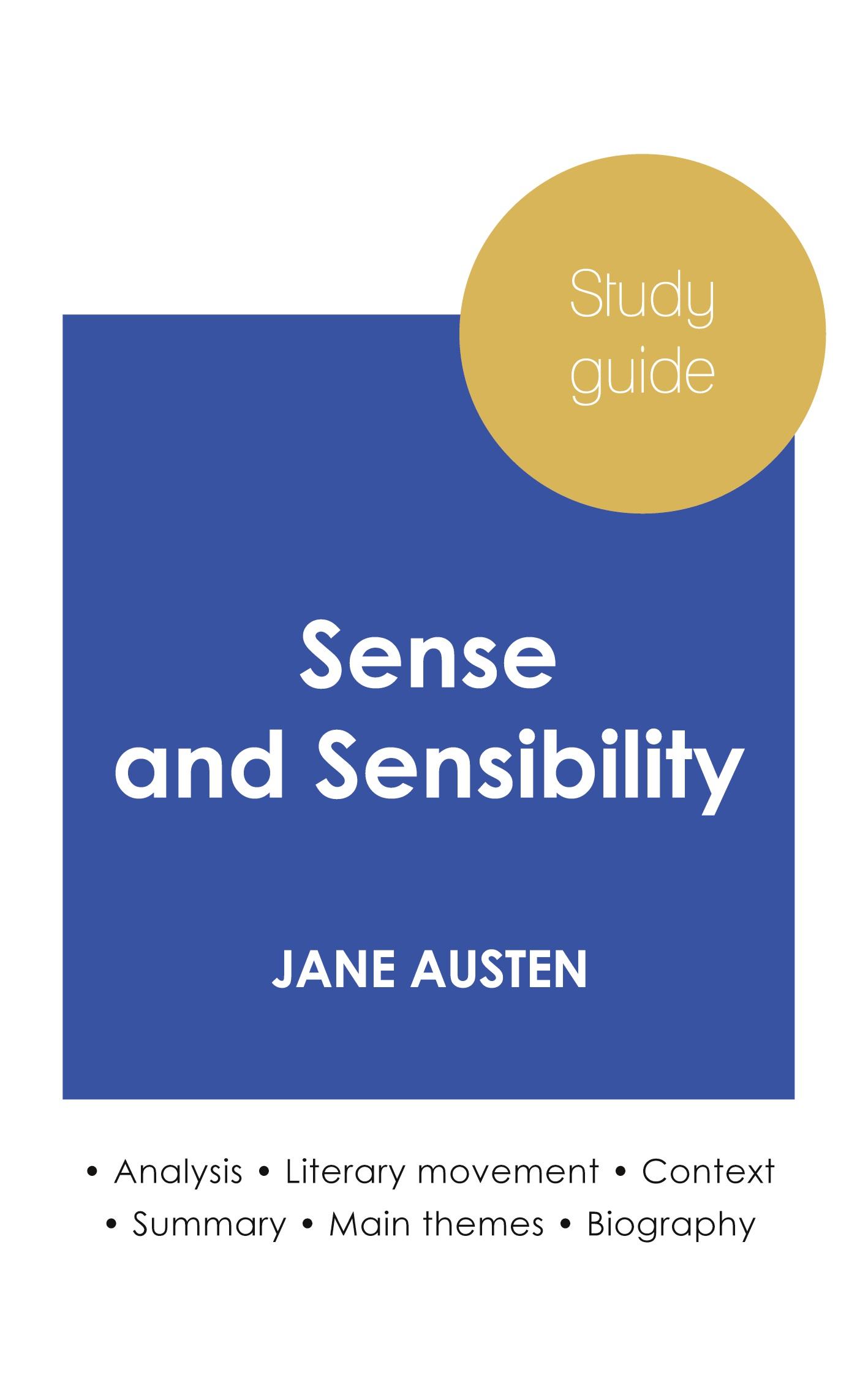 Vorderes Coverbild Study guide Sense and Sensibility by Jane Austen (in-depth literary analysis and complete summary)