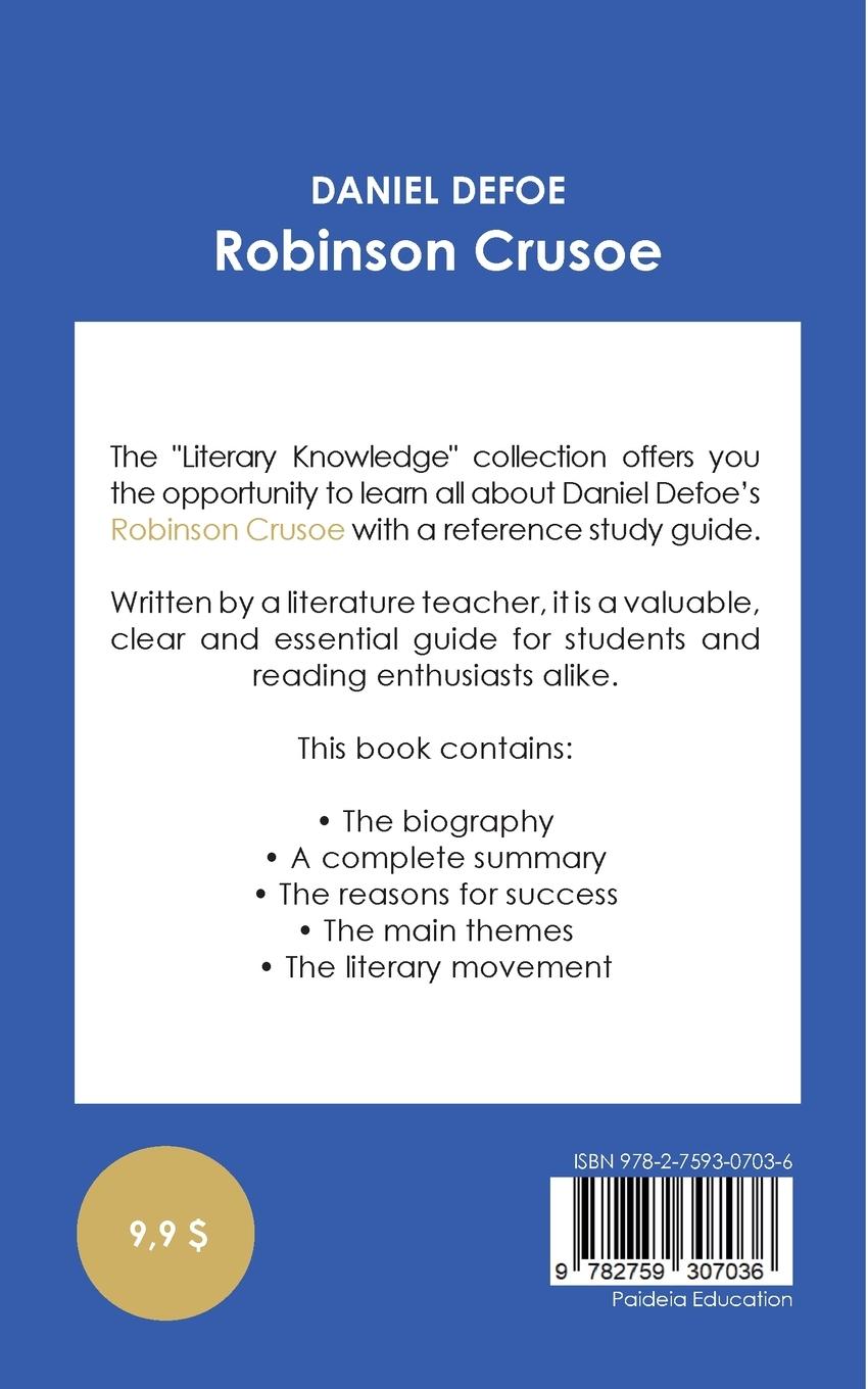 Rückseitencover Study guide Robinson Crusoe by Daniel Defoe (in-depth literary analysis and complete summary)