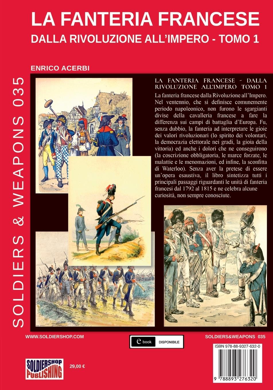 Rückseitencover La fanteria francese dalla Rivoluzione all'Impero - Tomo 1