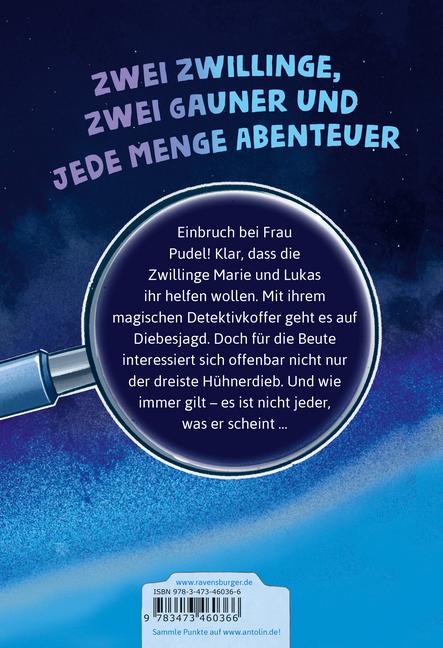 Beispielinhalt (Bild) Die Jagd nach dem magischen Detektivkoffer, Band 3: Hühnerdieb gesucht!
