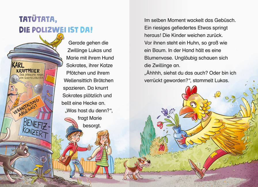 Beispielinhalt (Bild) Die Jagd nach dem magischen Detektivkoffer, Band 3: Hühnerdieb gesucht!