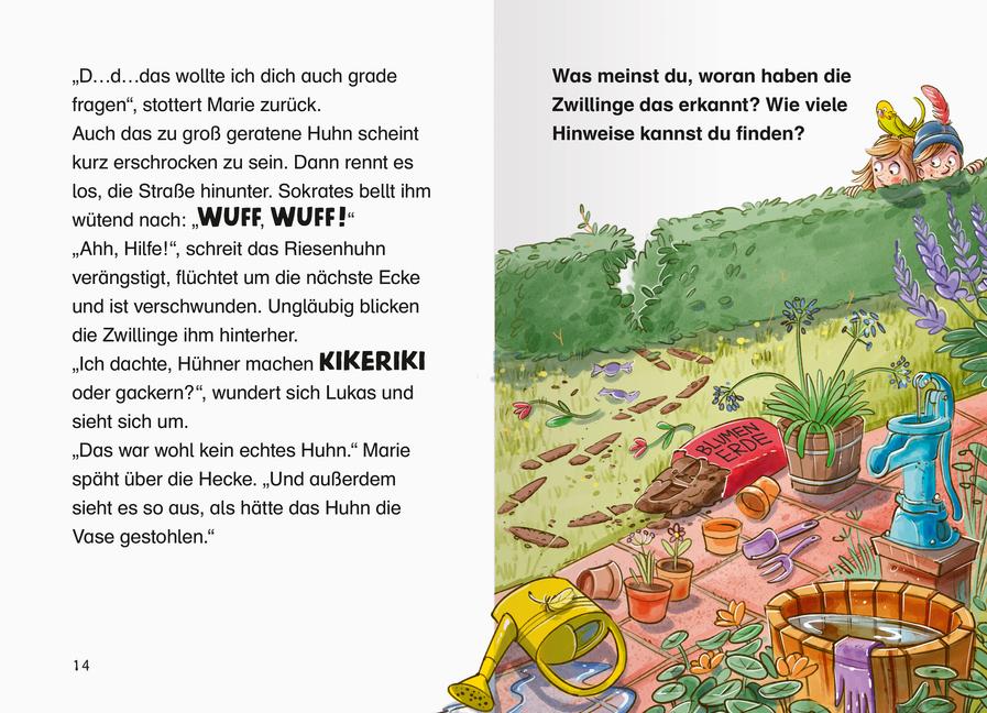 Beispielinhalt (Bild) Die Jagd nach dem magischen Detektivkoffer, Band 3: Hühnerdieb gesucht!