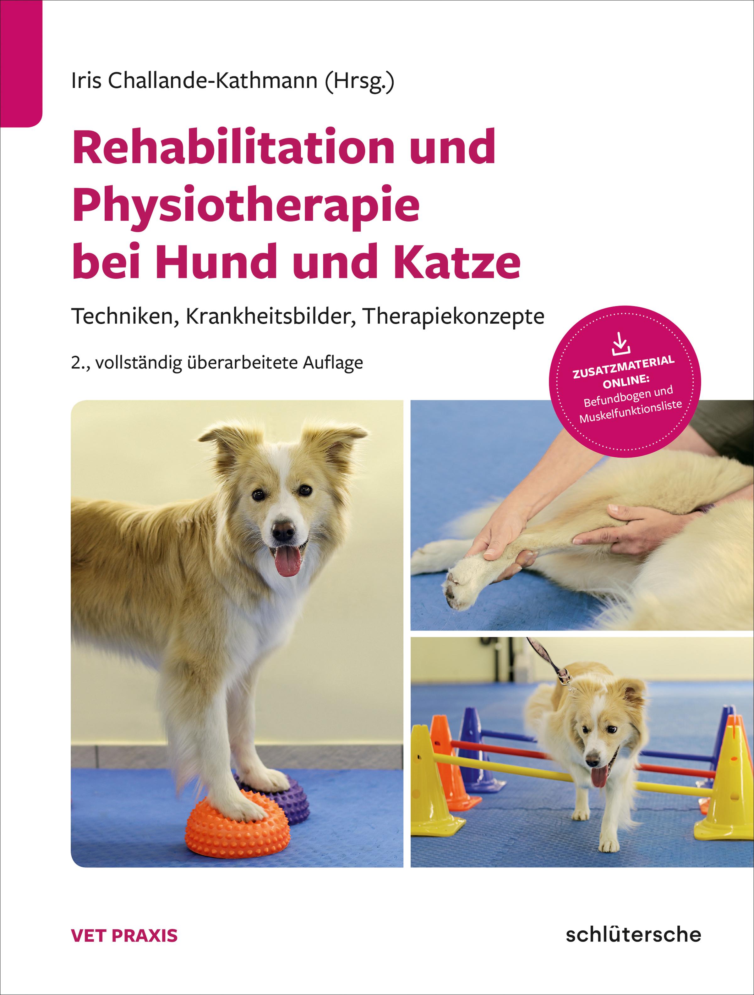 Vorderes Coverbild Rehabilitation und Physiotherapie bei Hund und Katze