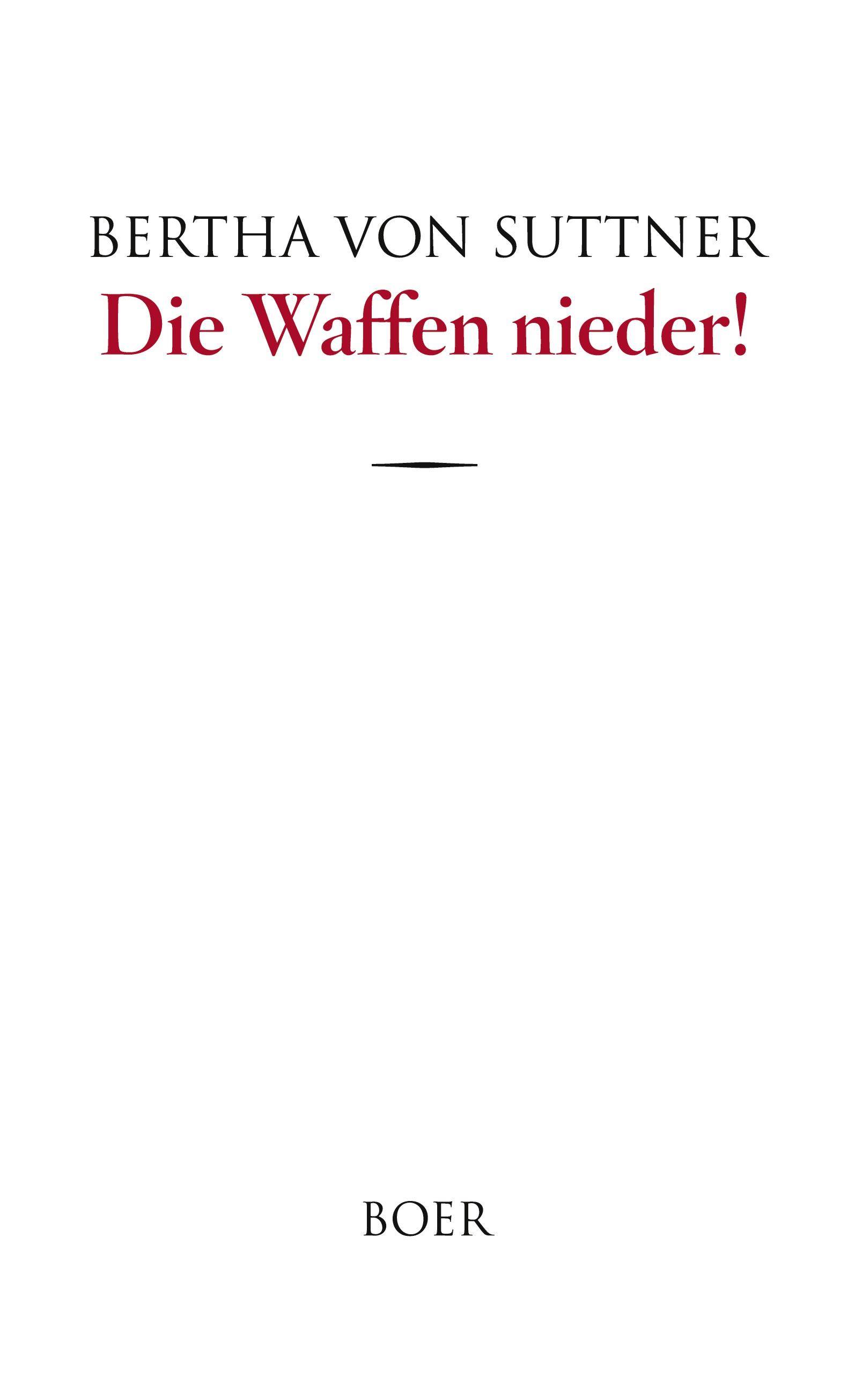 Vorderes Coverbild Die Waffen nieder!