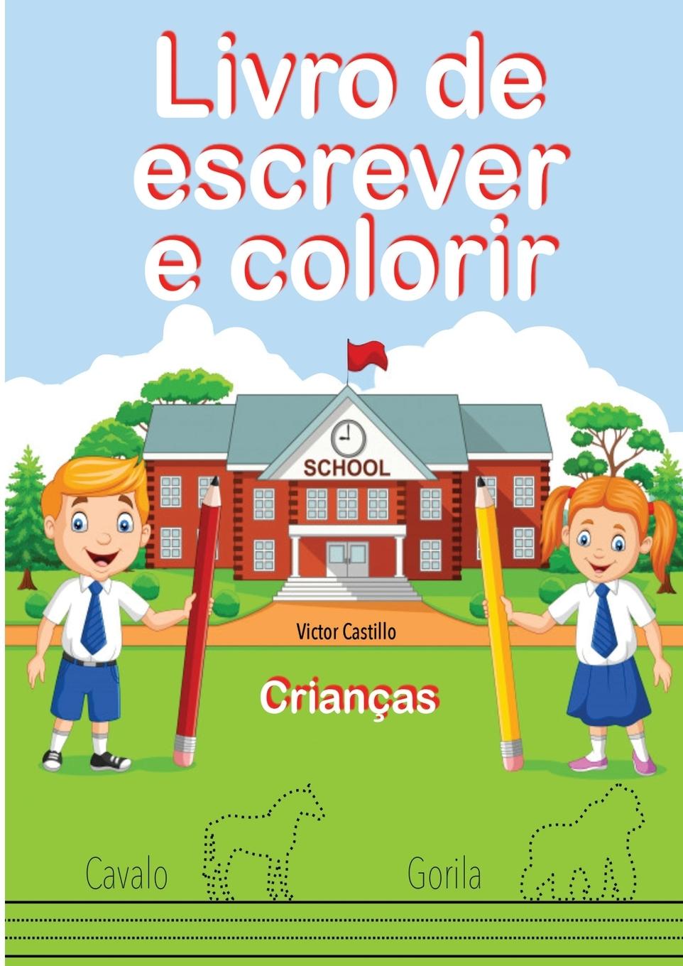 Vorderes Coverbild Livro de Escrever e Colorir (Edição em letras grandes)