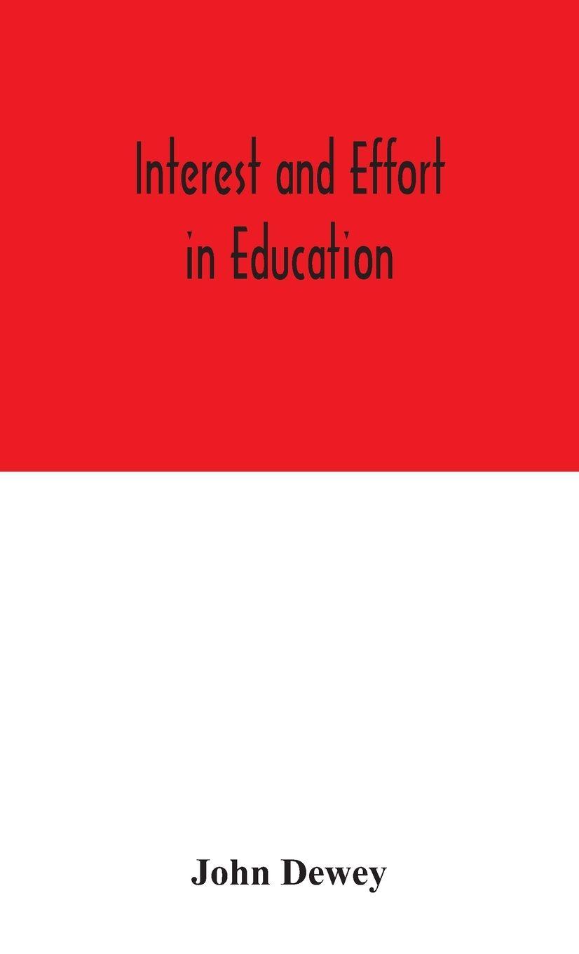 Vorderes Coverbild Interest and effort in education