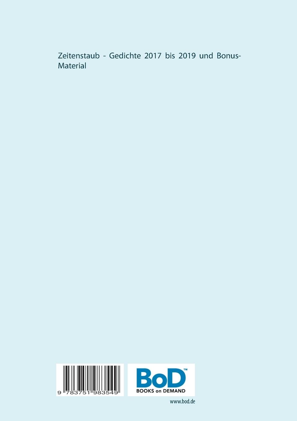Rückseitencover Zeitenstaub