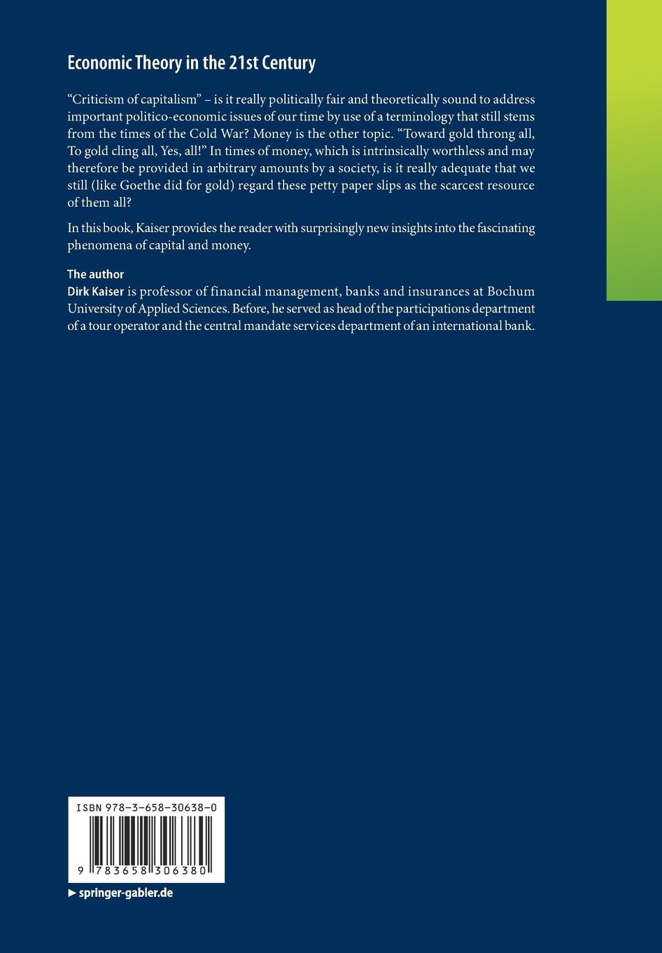 Rückseitencover Economic Theory in the 21st Century