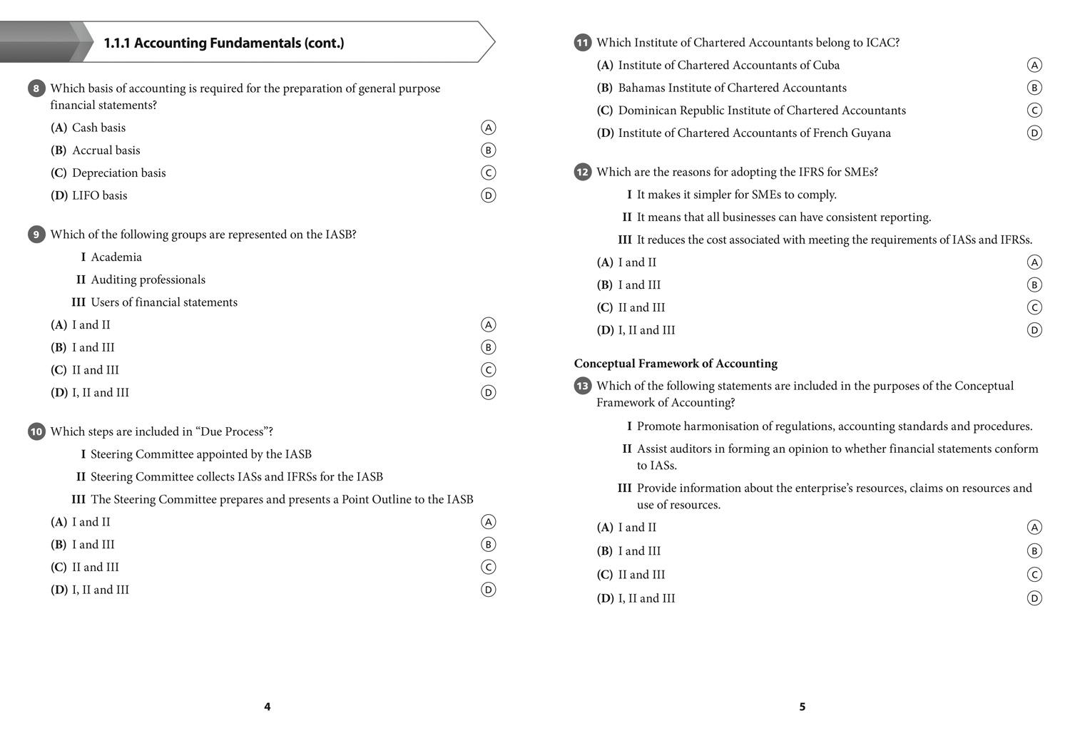 Beispielinhalt (Bild) Collins Cape Accounting - Cape Accounting Multiple Choice Practice