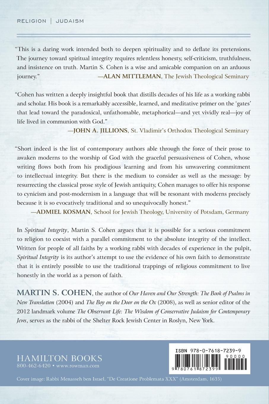 Rückseitencover Spiritual Integrity