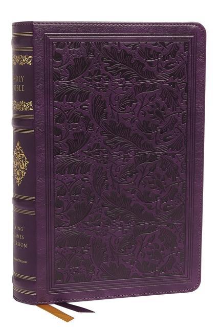 Vorderes Coverbild Kjv, Sovereign Collection Bible, Personal Size, Leathersoft, Purple, Thumb Indexed, Red Letter Edition, Comfort Print