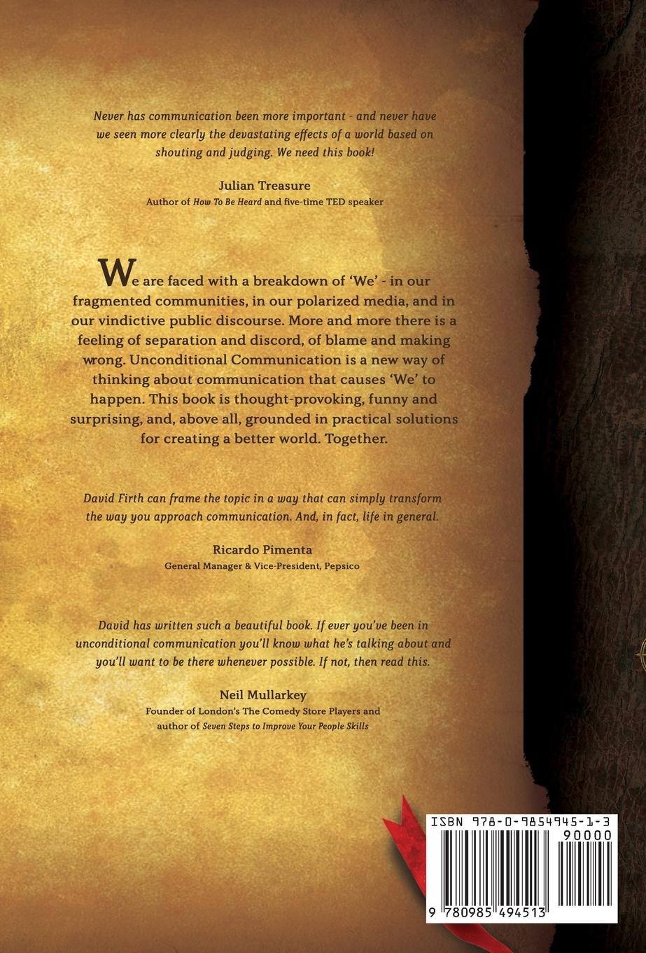 Rückseitencover Unconditional Communication